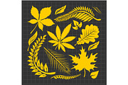 Leaf collection - vector set