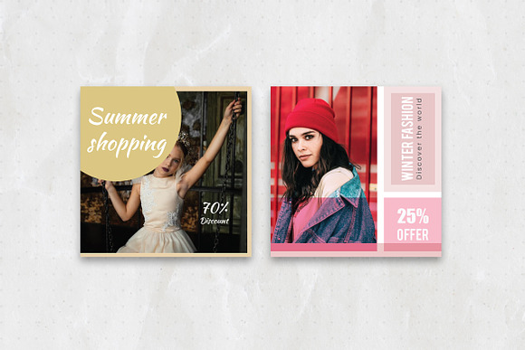 Beauty & Fashion Social Media Pack in Instagram Templates - product preview 4