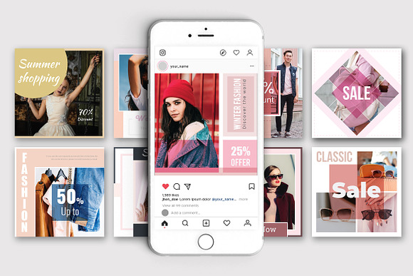 Beauty & Fashion Social Media Pack in Instagram Templates - product preview 5