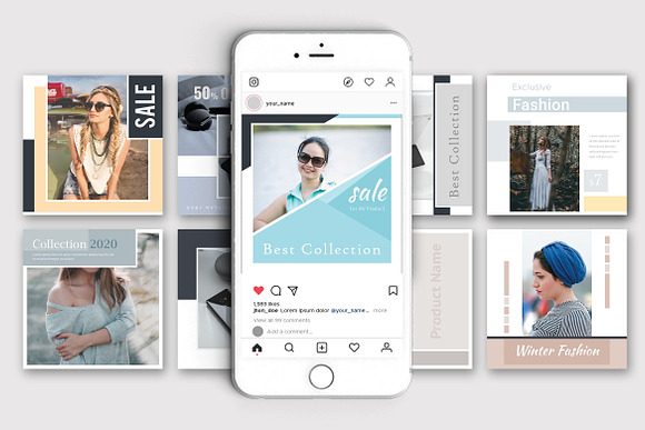 Sale Social Media Pack in Instagram Templates - product preview 3