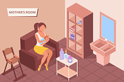 Mothers room isometric composition