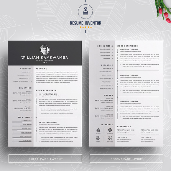 Professional Resume Template Word in Letter Templates - product preview 1
