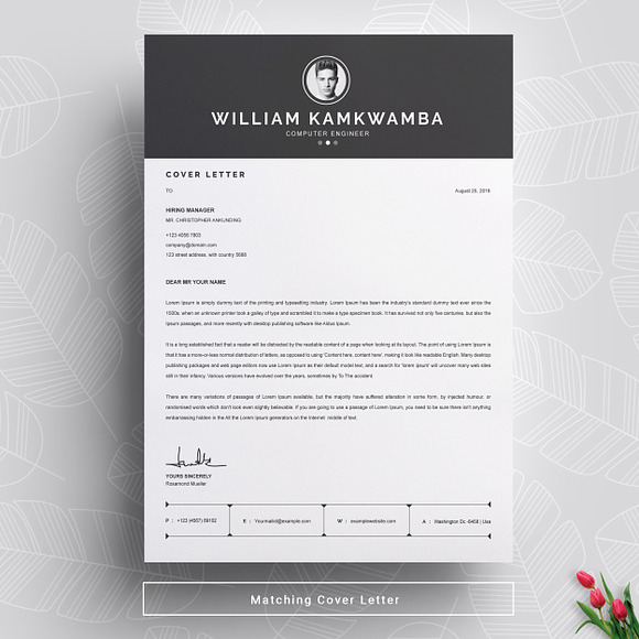 Professional Resume Template Word in Letter Templates - product preview 2