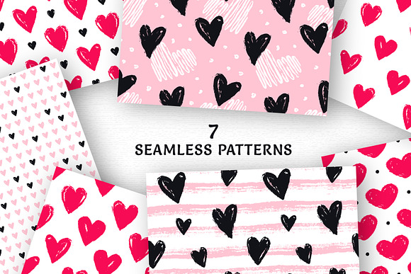 Hand drawn hearts. Big collection. in Illustrations - product preview 4
