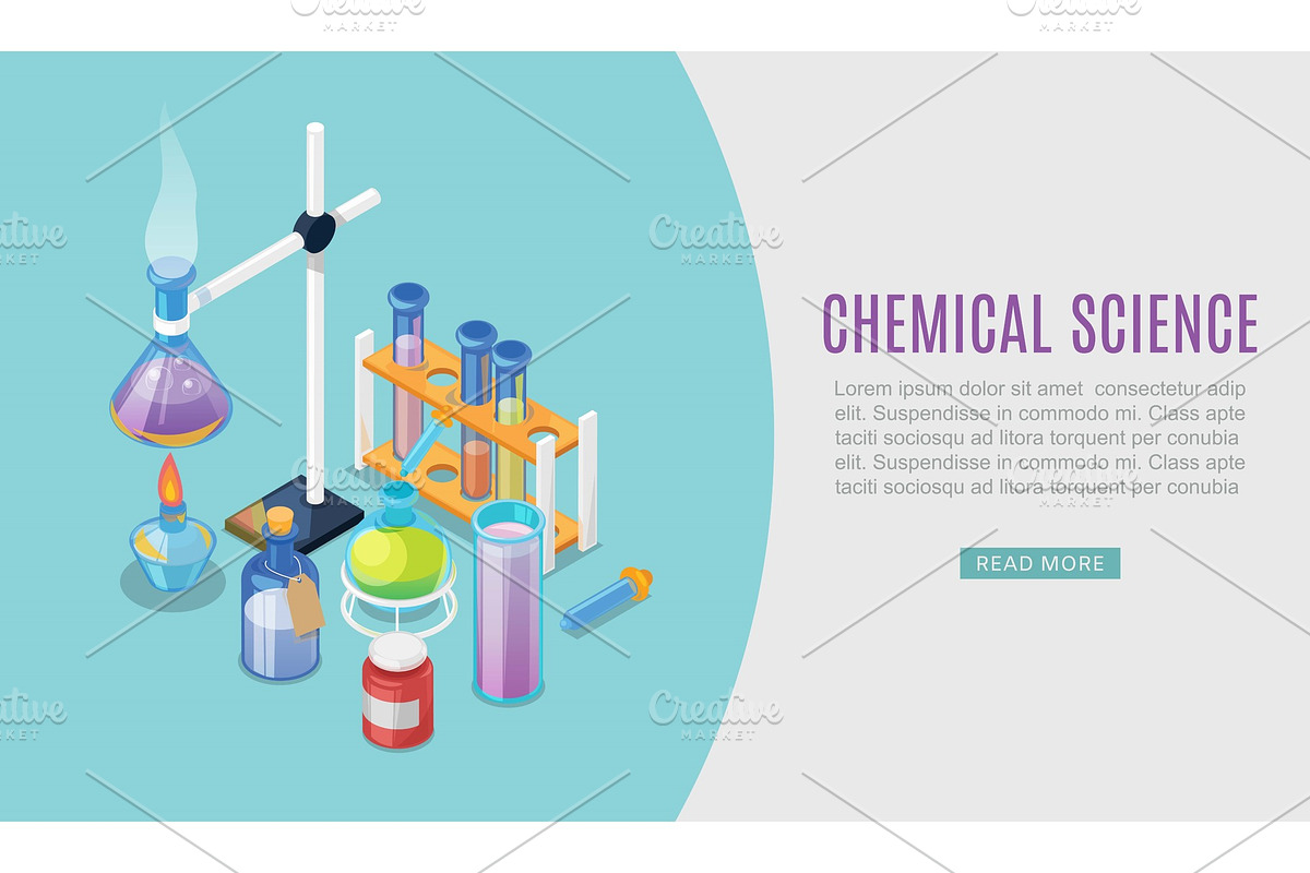 Chemistry experiment flat design in Illustrations - product preview 8