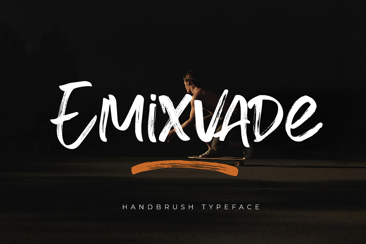 Emixvade - Handbrush Font in Script Fonts - product preview 8