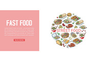 Fast food vector illustration web