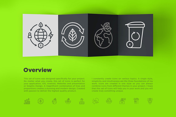 Green Economy | 16 Thin Line Icons in Icons - product preview 2