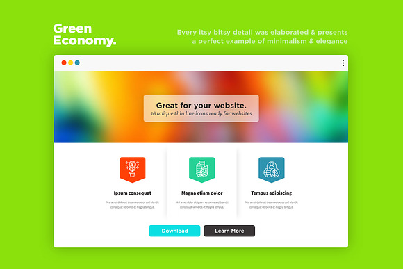 Green Economy | 16 Thin Line Icons in Icons - product preview 7