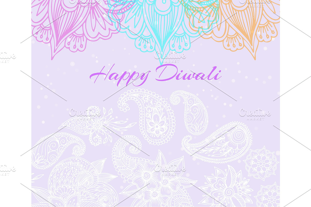 Diwali festival background with in Illustrations - product preview 8
