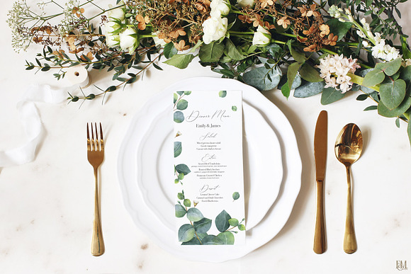 Wedding Eucalyptus Suite. Part 2 in Wedding Templates - product preview 4