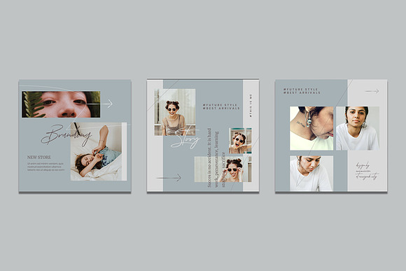 Mood Fashion Instagram Templates in Instagram Templates - product preview 6