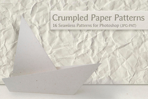 Crumpled paper patterns in Textures - product preview 6