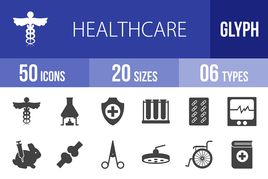 50 Healthcare Glyph Icons in Icons - product preview 8