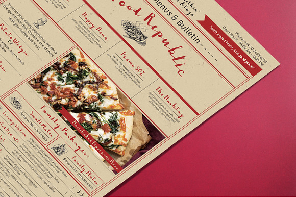 Casual Food News Menu in Flyer Templates - product preview 1