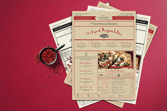 Casual Food News Menu in Flyer Templates - product preview 2