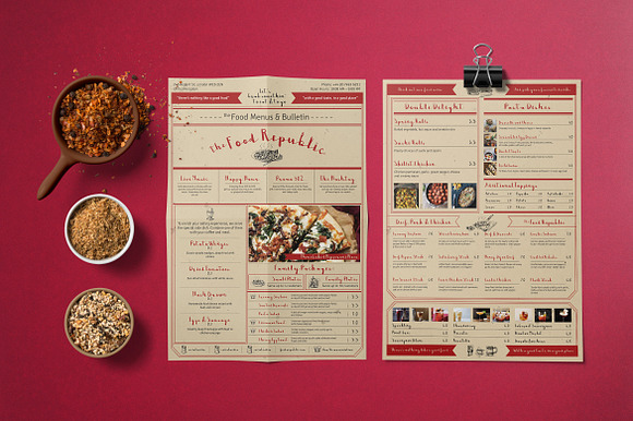 Casual Food News Menu in Flyer Templates - product preview 4