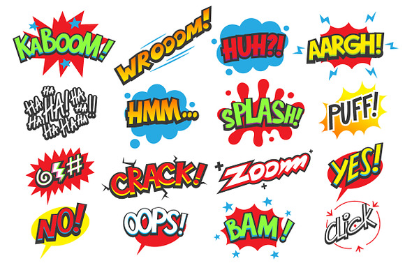 Comic speech bubbles in Icons - product preview 1