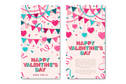 Valentines Day vertical banners