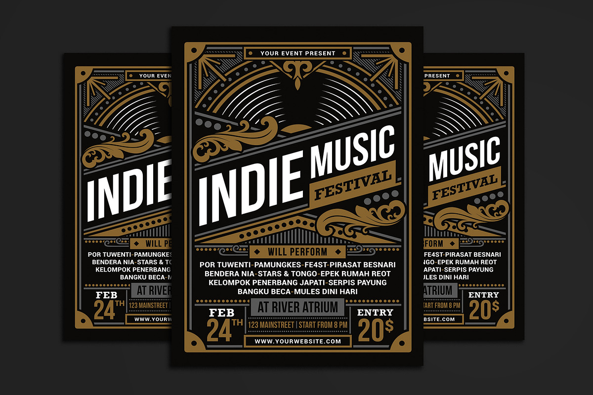 Indie Music Festival in Flyer Templates - product preview 8