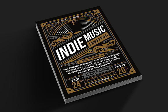Indie Music Festival in Flyer Templates - product preview 2