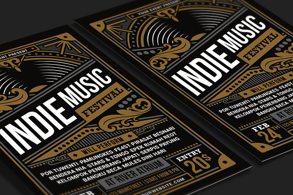 Indie Music Festival in Flyer Templates - product preview 3