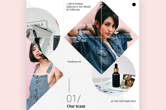Geometry Instagram Puzzle Template in Instagram Templates - product preview 2