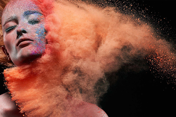 200 Explosion colored powder overlay in Objects - product preview 2