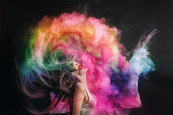 200 Explosion colored powder overlay in Objects - product preview 5