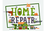 Home repair typography poster