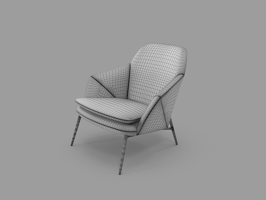 Hug Fabric Lounge Chair in Furniture - product preview 7