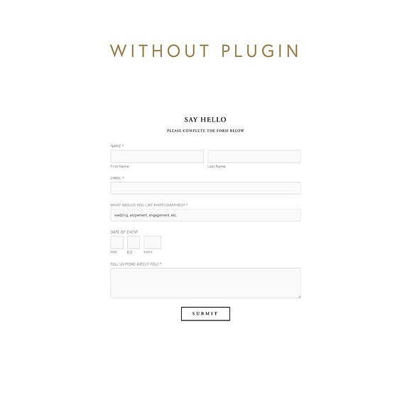 Squarespace Minimal Form plugin in HTML/CSS Themes - product preview 2