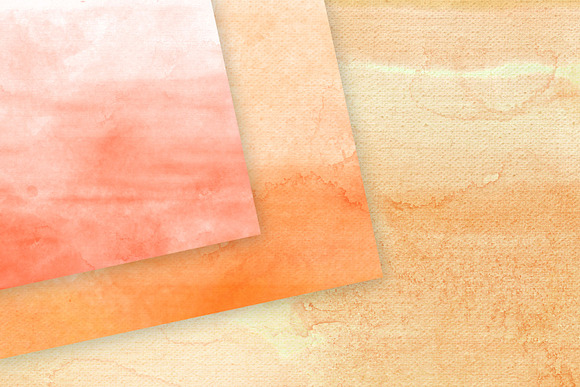 ORANGE WATERCOLOR BACKGROUNDS in Textures - product preview 1