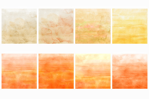 ORANGE WATERCOLOR BACKGROUNDS in Textures - product preview 3