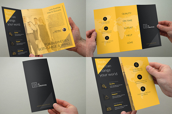 Bundle - 3 Trifold Business Brochure in Brochure Templates - product preview 2