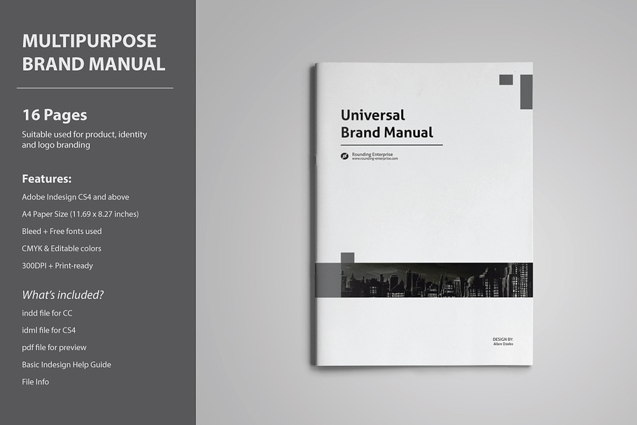 Universal Brand Manual in Brochure Templates - product preview 8