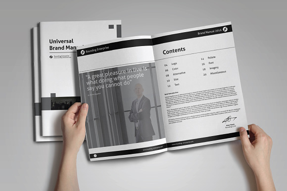 Universal Brand Manual in Brochure Templates - product preview 1