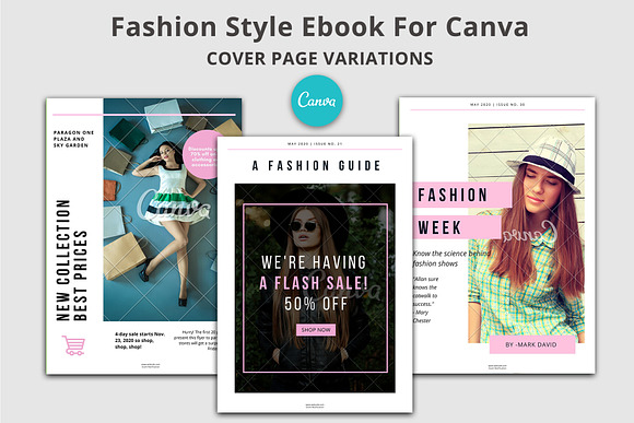 Fashion Style Ebook Canva Templates in Magazine Templates - product preview 2