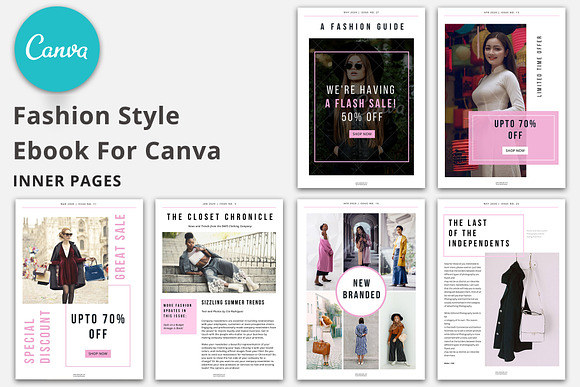 Fashion Style Ebook Canva Templates in Magazine Templates - product preview 3