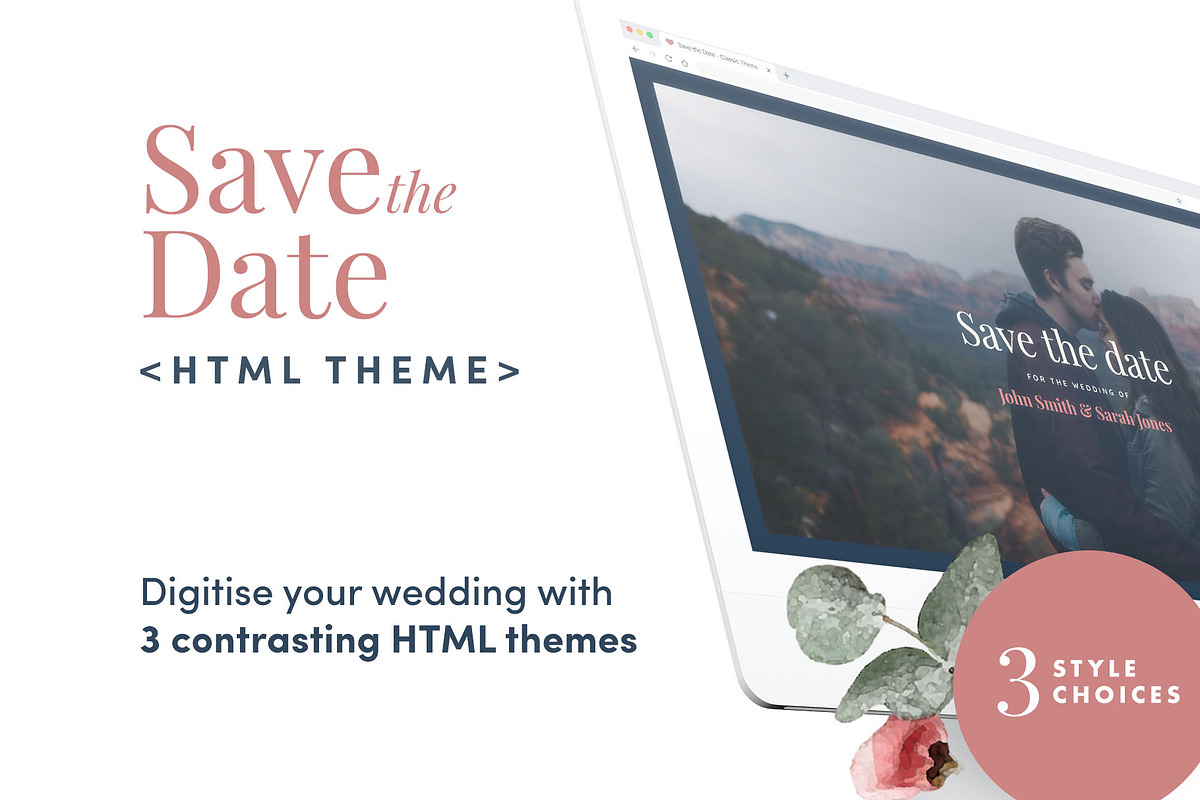 Save the Date - HTML Wedding Theme in HTML/CSS Themes - product preview 8