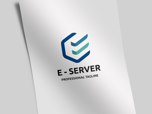 E - Server Letter E Logo in Logo Templates - product preview 1