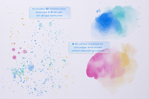 Procreate Set Watercolor & Lettering in Add-Ons - product preview 6