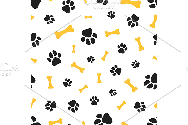 Pets paw pattern