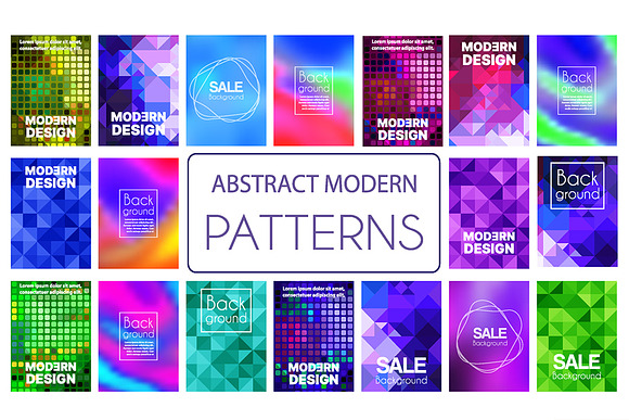 A set of vector abstract backgrounds in Patterns - product preview 6