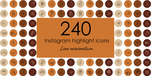 240 Instagram Highlight Covers in Instagram Templates - product preview 1