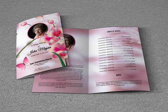 Funeral Program Template-T244 in Brochure Templates - product preview 1