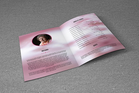 Funeral Program Template-T244 in Brochure Templates - product preview 2