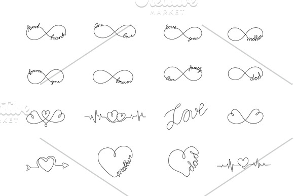 Big Love set. 99 Valentines Elements in Illustrations - product preview 3