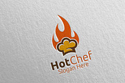 Hot Chef Food Logo Restaurant 23