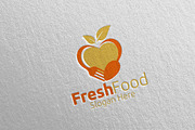 Love Chef Food Logo Restaurant 25
